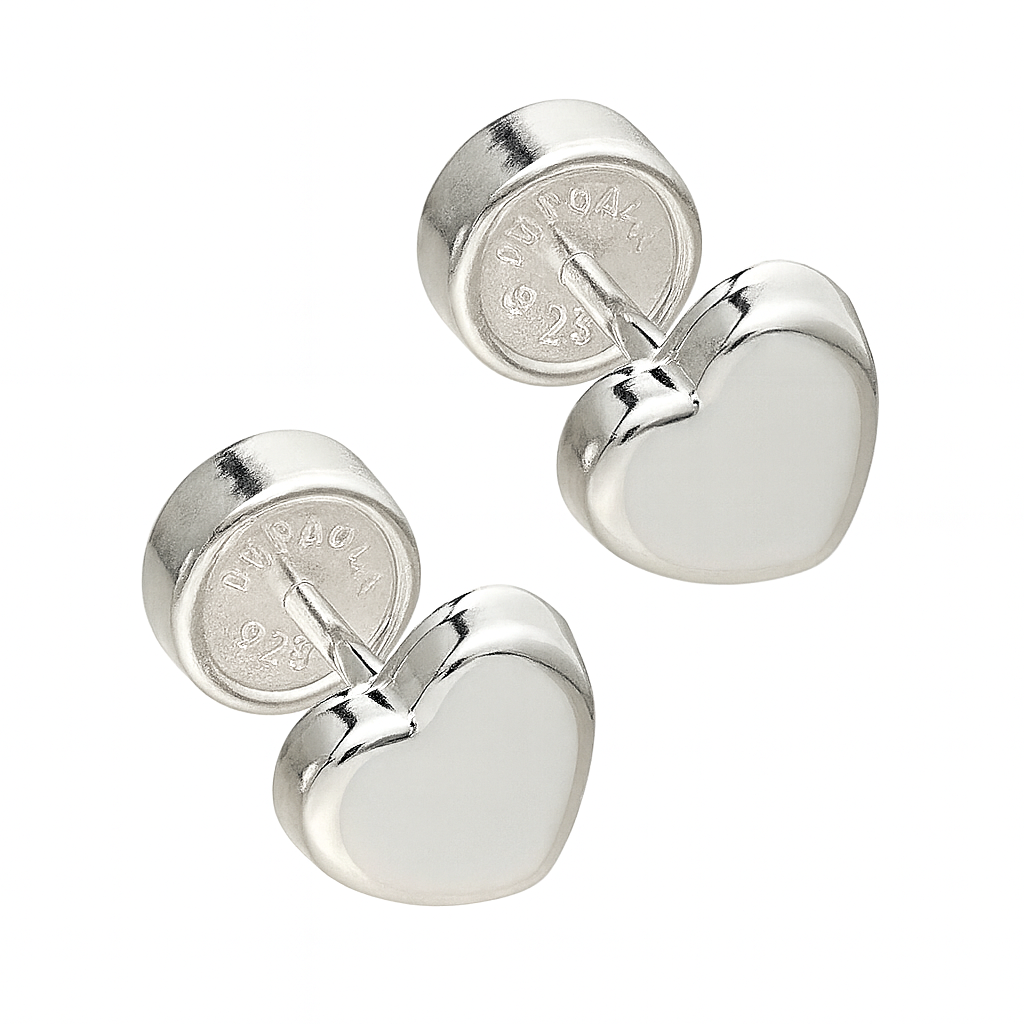 Aros Abridores de Plata 925 para Bebé Diseño Corazón (6mm)