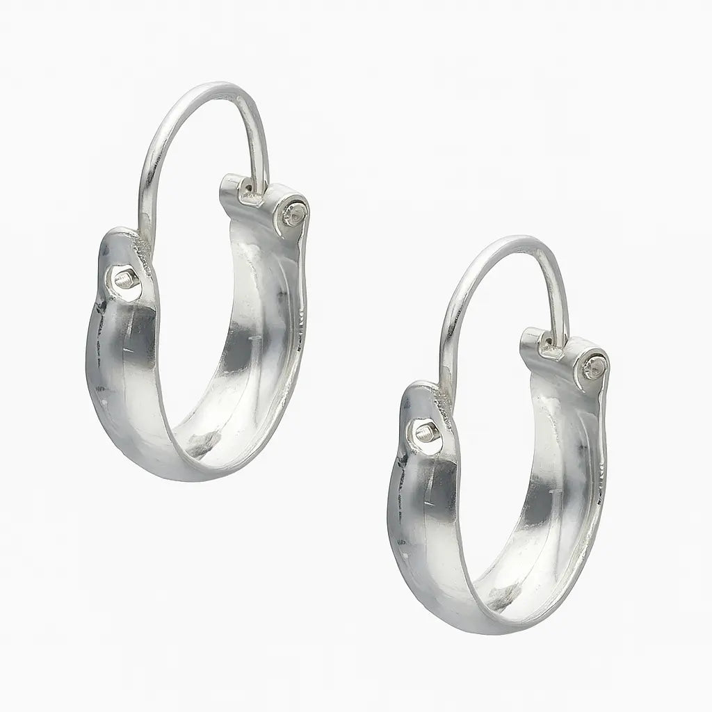 Argollas de Plata Para Bebé Bote 10mm - Aros Desde Bebé – Joyería Infantil en Oro 18k y Plata 925