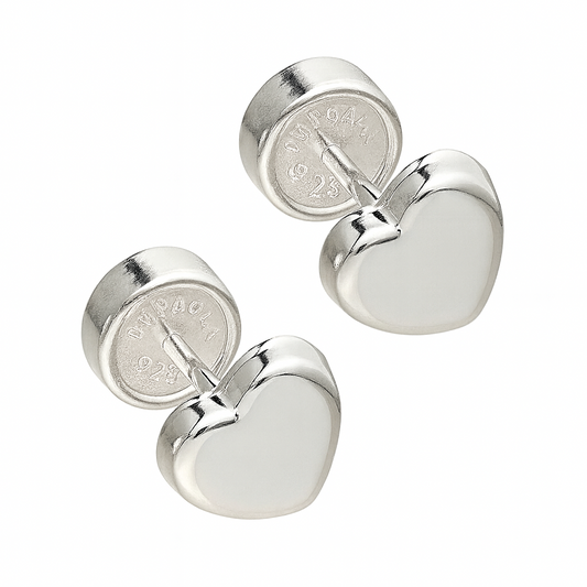 Aros Abridores de Plata 925 para Bebé Diseño Corazón (6mm)