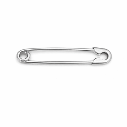 Alfiler de Plata de Ley 925 para Bebé (25x6mm) - Ideal para Medallas
