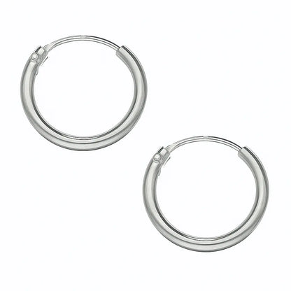 Argolla De Plata Para Bebe Lisa De 10 mm - Aros Desde Bebé – Joyería Infantil en Oro 18k y Plata 925