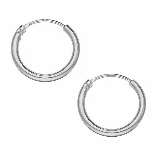 Argolla De Plata Para Bebe Lisa De 10 mm - Aros Desde Bebé – Joyería Infantil en Oro 18k y Plata 925