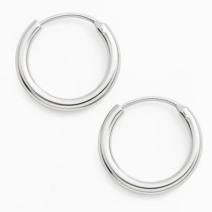 Argolla De Plata Para Niñas Lisa De 14mm - Aros Desde Bebé – Joyería Infantil en Oro 18k y Plata 925