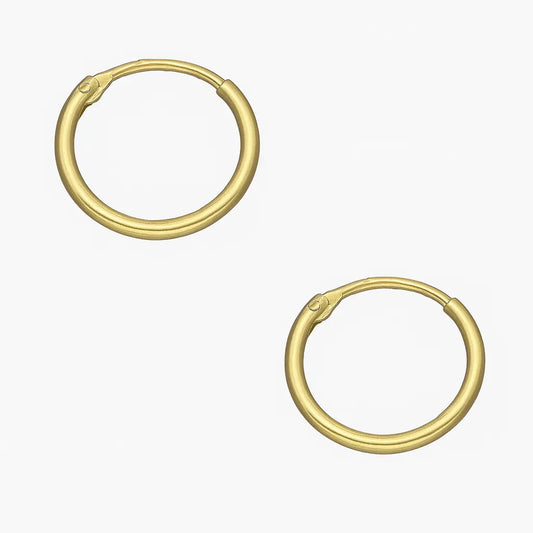 Argolla de Plata para Bebé Lisa 12 mm Plata Ley 925 - Aros Desde Bebé – Joyería Infantil en Oro 18k y Plata 925