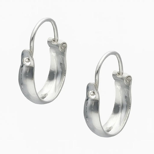 Argollas de Plata Para Bebé Bote 10mm - Aros Desde Bebé – Joyería Infantil en Oro 18k y Plata 925