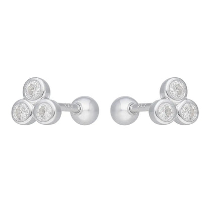 Aro De Plata Para Bebé Triangulo Cricón - Aros Desde Bebé – Joyería Infantil en Oro 18k y Plata 925
