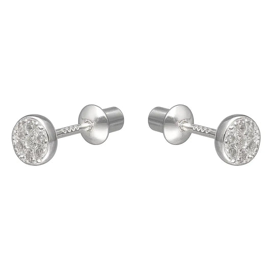 Aros de Plata Para Bebe Flor Circones - Aros Desde Bebé – Joyería Infantil en Oro 18k y Plata 925