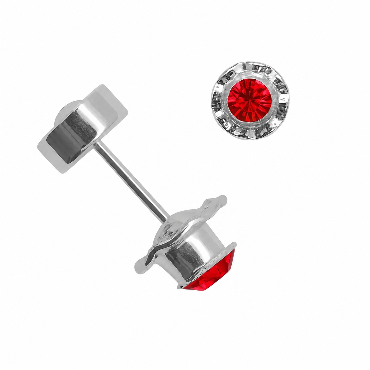 aro abridor modelo strass 6mm color rojo