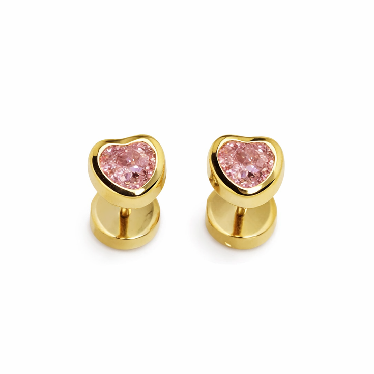 aros abridores de corazon rosado