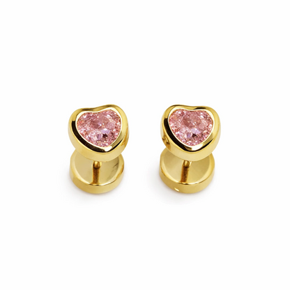 aros abridores de corazon rosado
