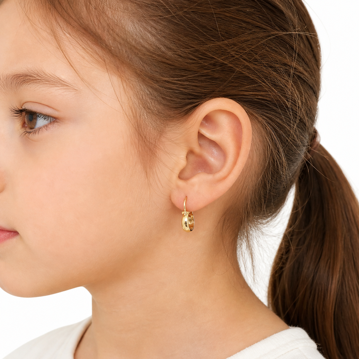Argollas Tipo Bote en Oro 18K Macizo - 10mm y 12mm