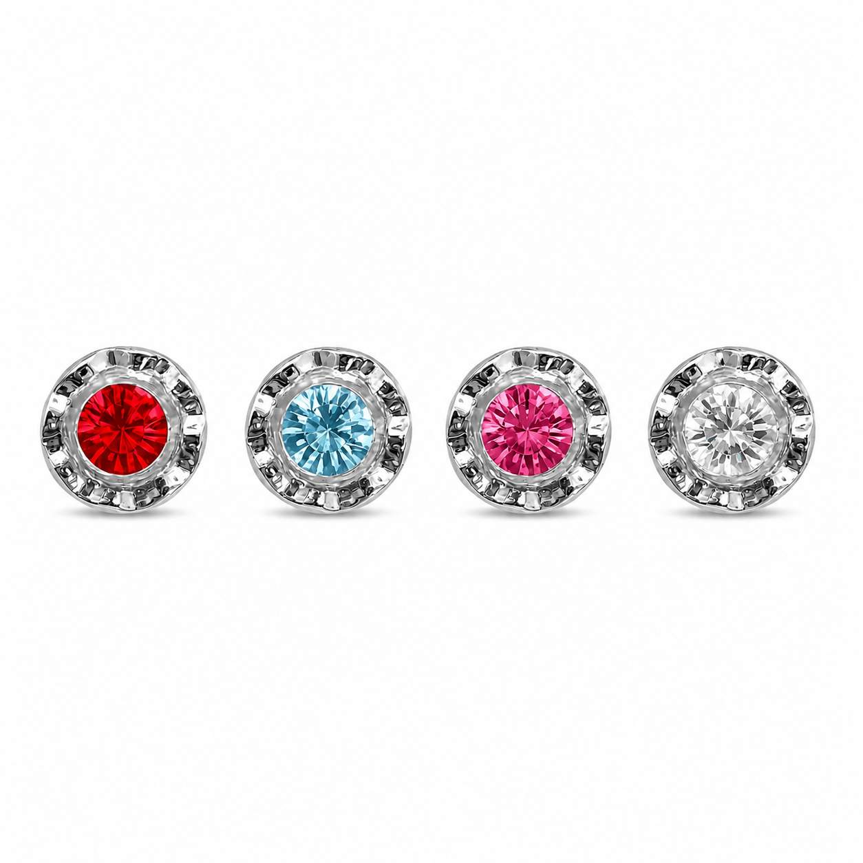 aros modelo strass de 6mm 4 colores disponbibles