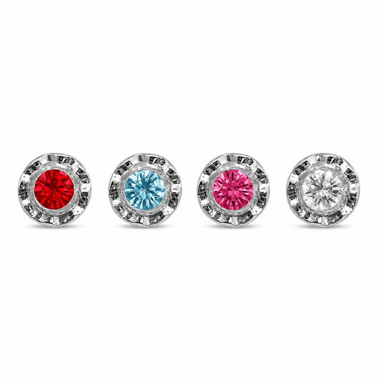aros modelo strass de 6mm 4 colores disponbibles