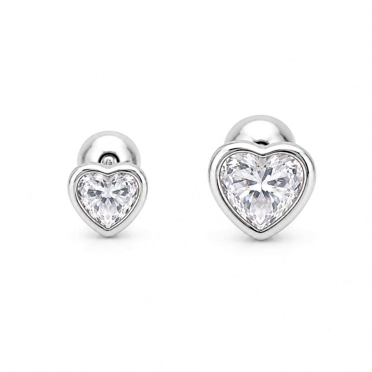 aros de plata ley 925 para bebes 4 y 5 mm