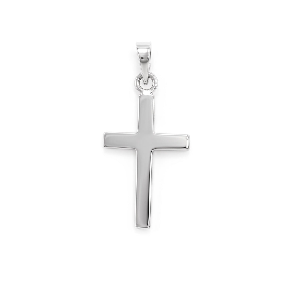 olgante cruz lisa de Plata Ley 925 de 12 x 22 mm