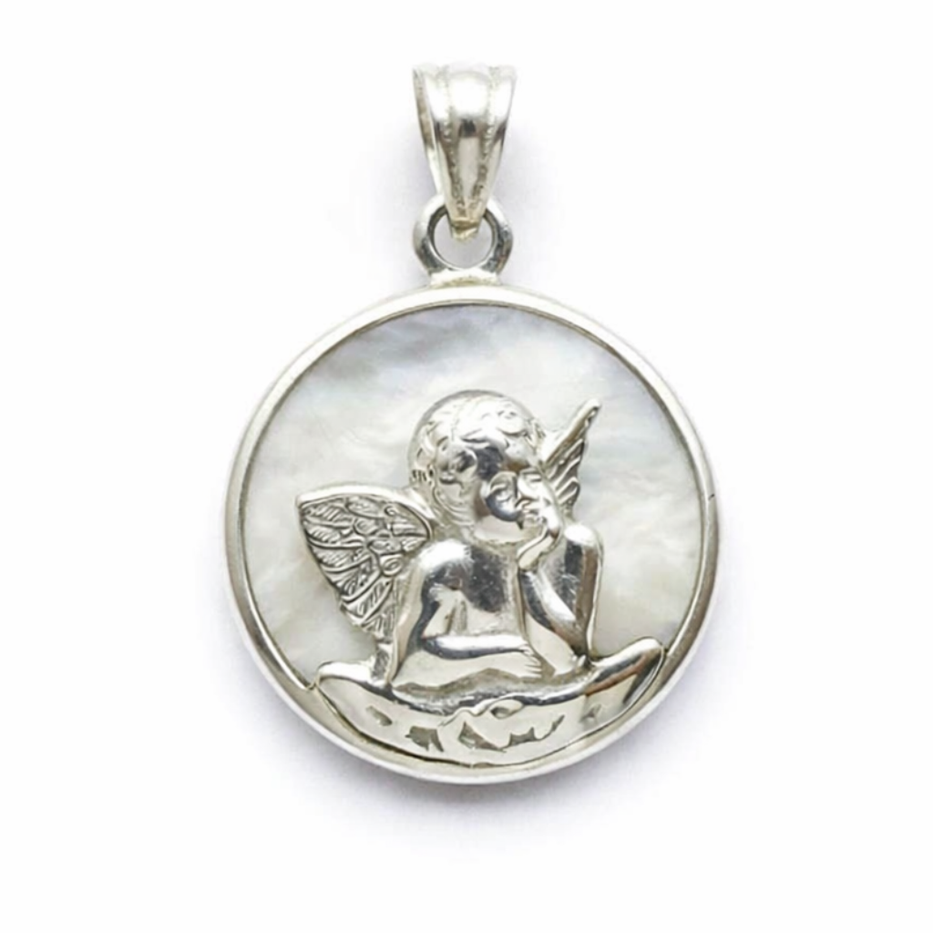 "medalla angel de la guarda para niños"