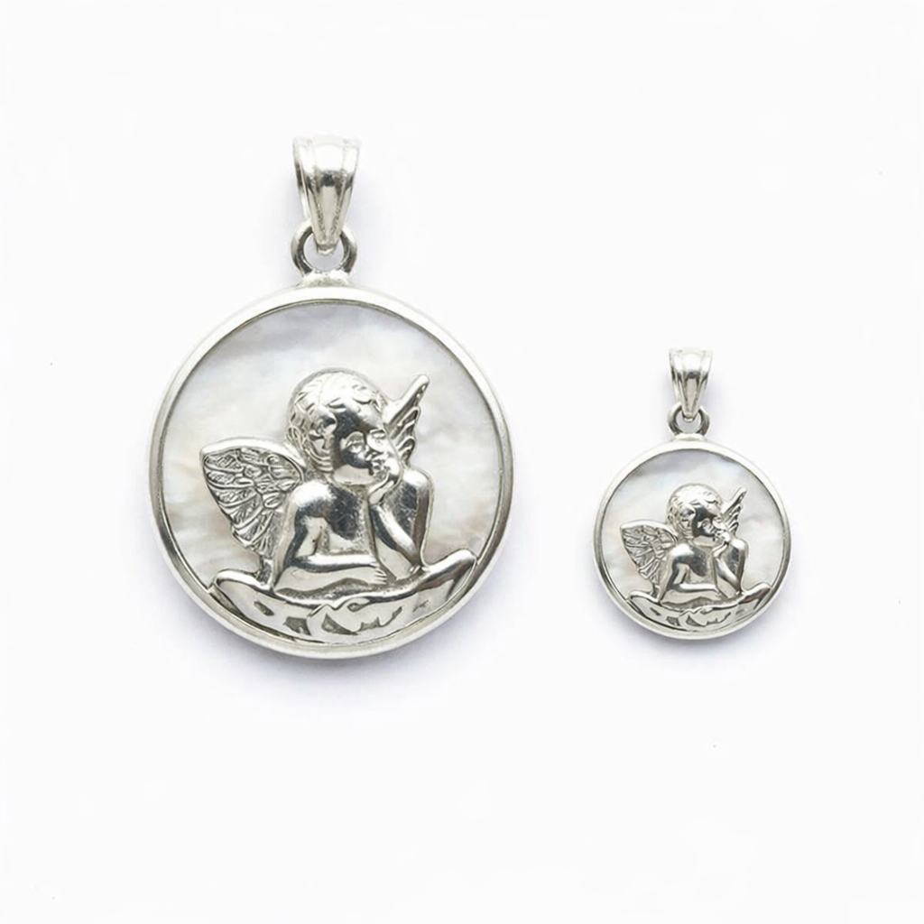 "medalla angel de la guarda para niño y bebes"